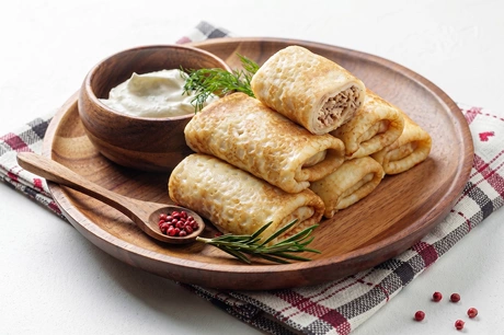 блинчики с мясом