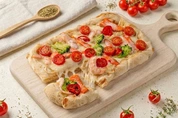 пицца с форелью и брокколи